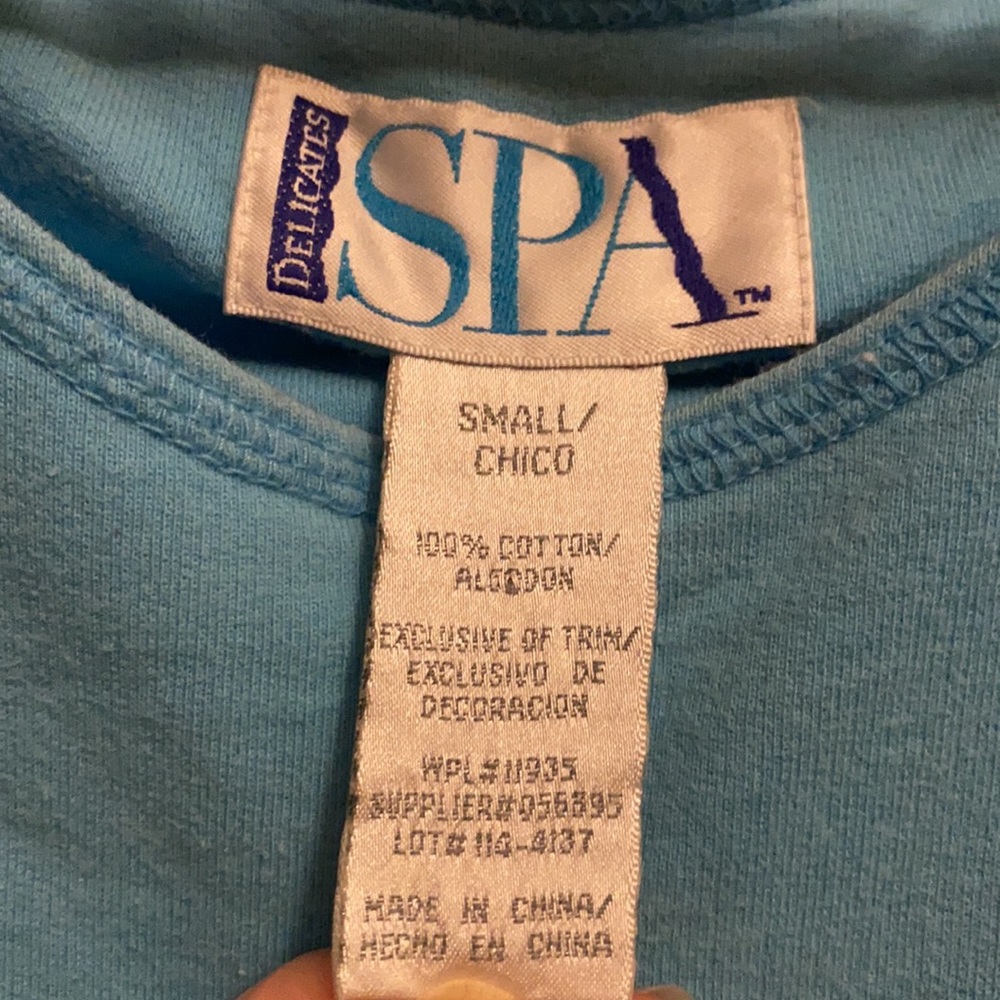 Turquoise Spa Delicates dress/coverup, size small. - Picture 2 of 3